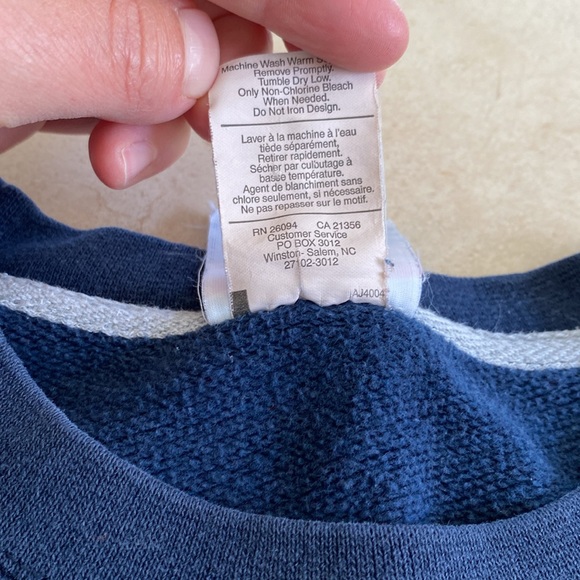 VINTAGE Champion Navy Blue Oversized Crew Classic - Picture 9 of 11